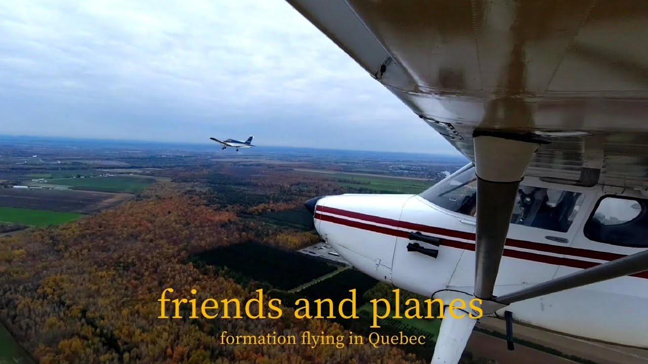 Going Formation Flying East of Montreal with the Stinson 108 and a Piper Cherokee ft @pipergirls_