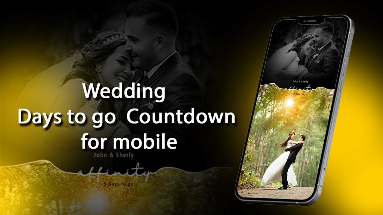 how to make Wedding Days to go Countdown poster for what's app | Raju Ram Photography