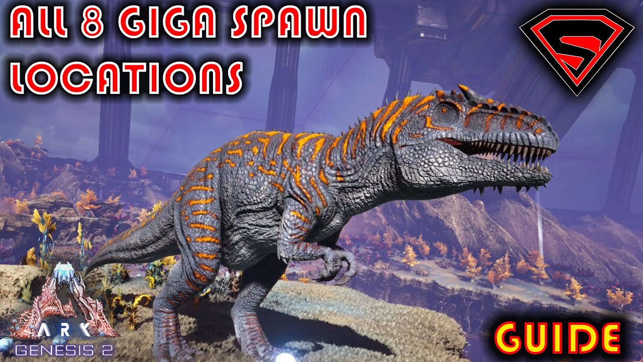 ARK GENESIS 2 ALL GIGA SPAWN LOCATIONS [EVERY GIGA SPAWN LOCATION IN GENESIS 2]