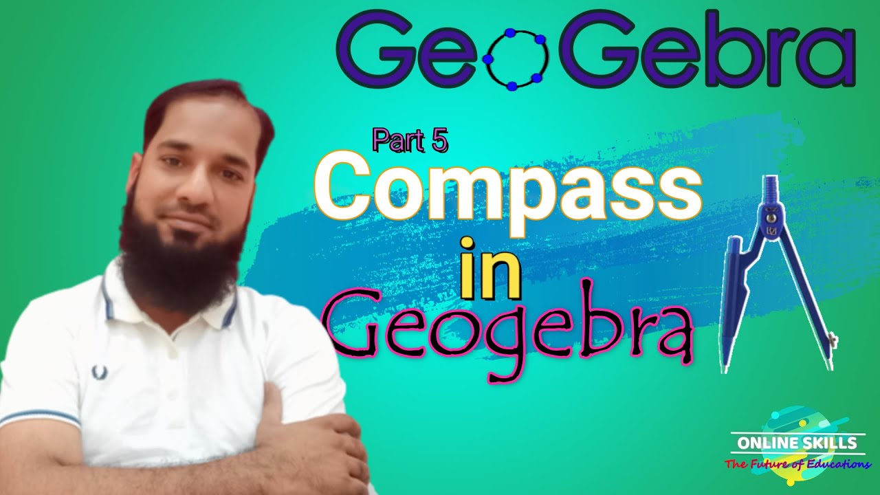 How to use compass in geogebra || constructing line bisector & angle bisector in geogebra #compass,