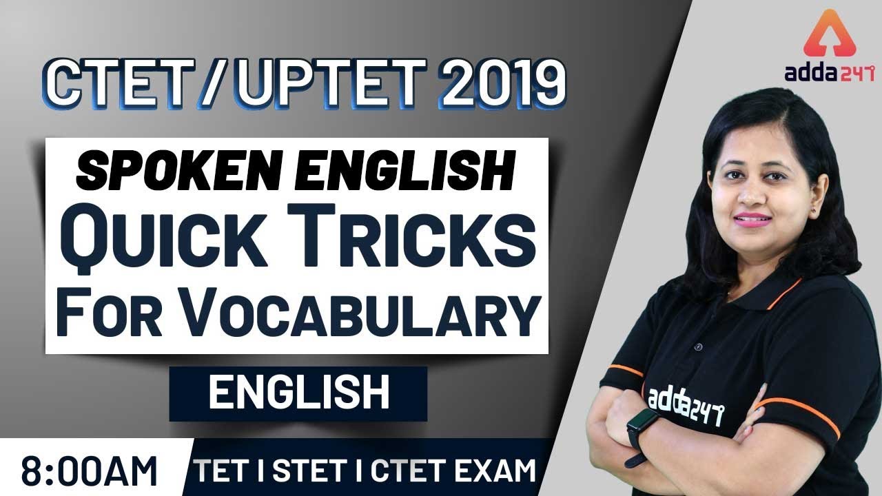UPTET 2019 | English | Spoken English | Quick Tricks For Vocabulary