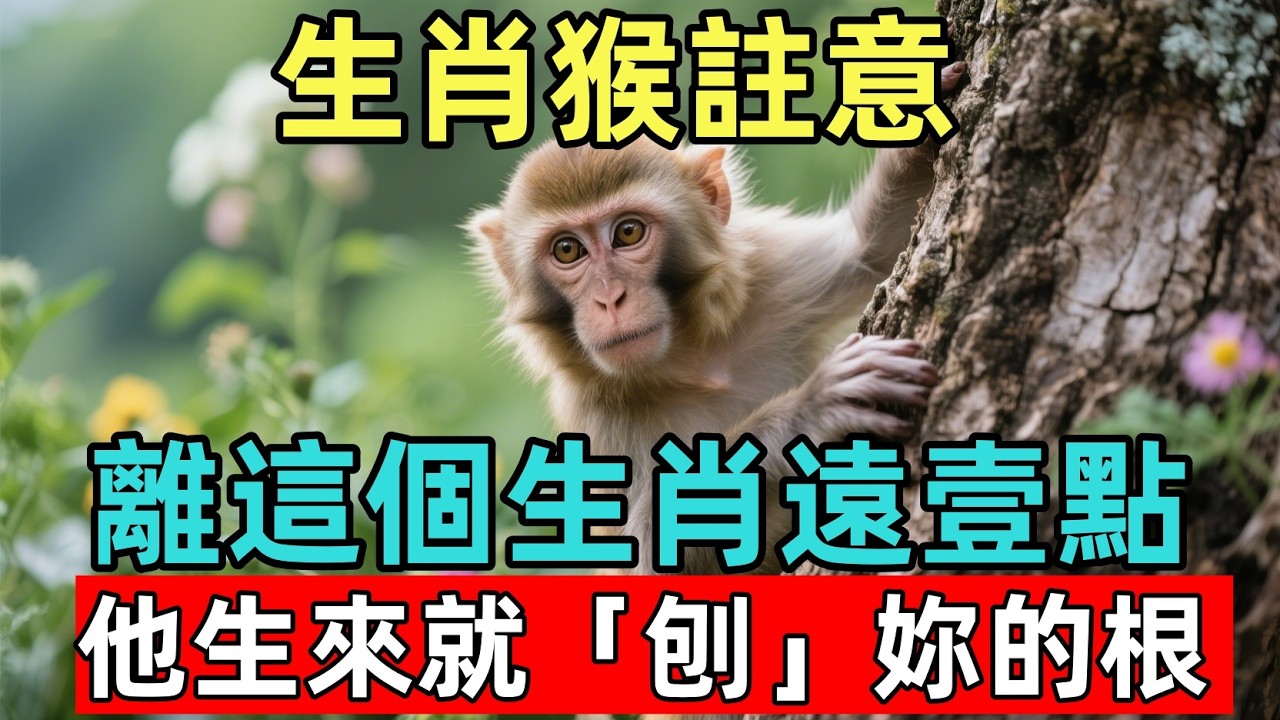生肖猴註意！離這個生肖遠壹點，他生來就「刨」妳的根，否則破財短壽難逃，2029年前必須斬斷這段孽緣！