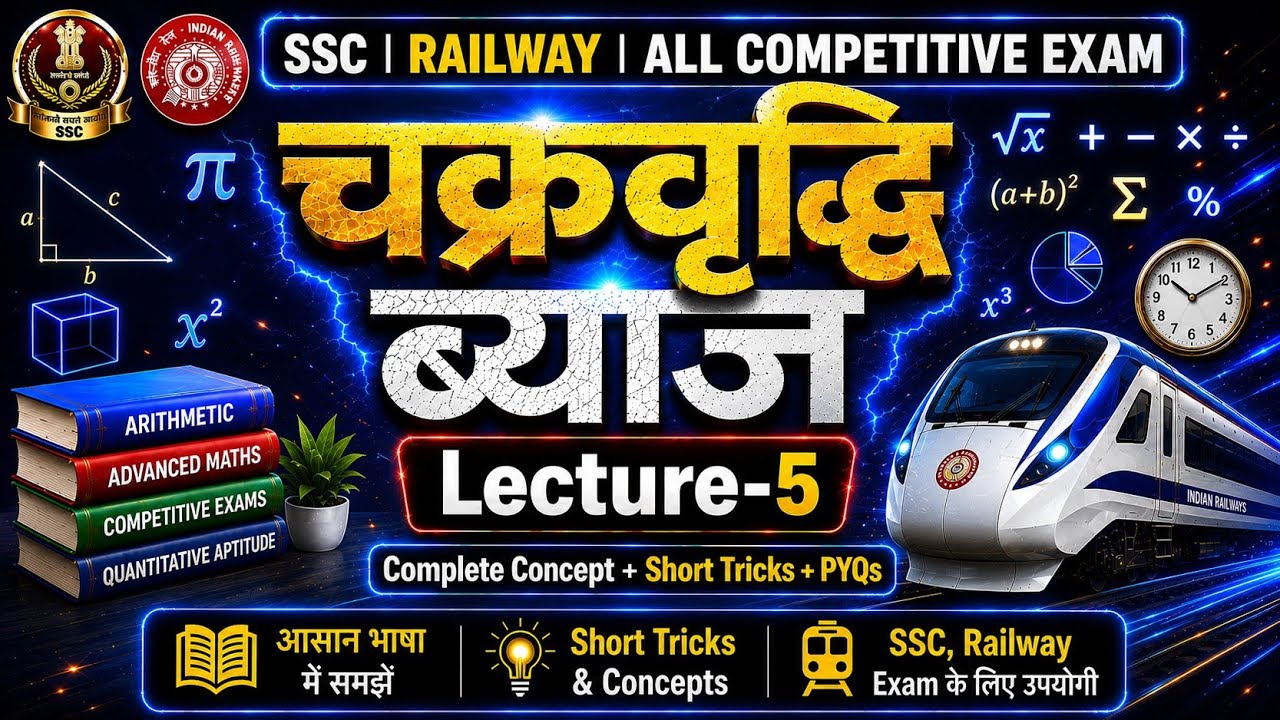 COMPOUND INTEREST FROM ZERO | 🚨LEC -5 | SSC & RAILWAY EXAM ORIENTED ￼