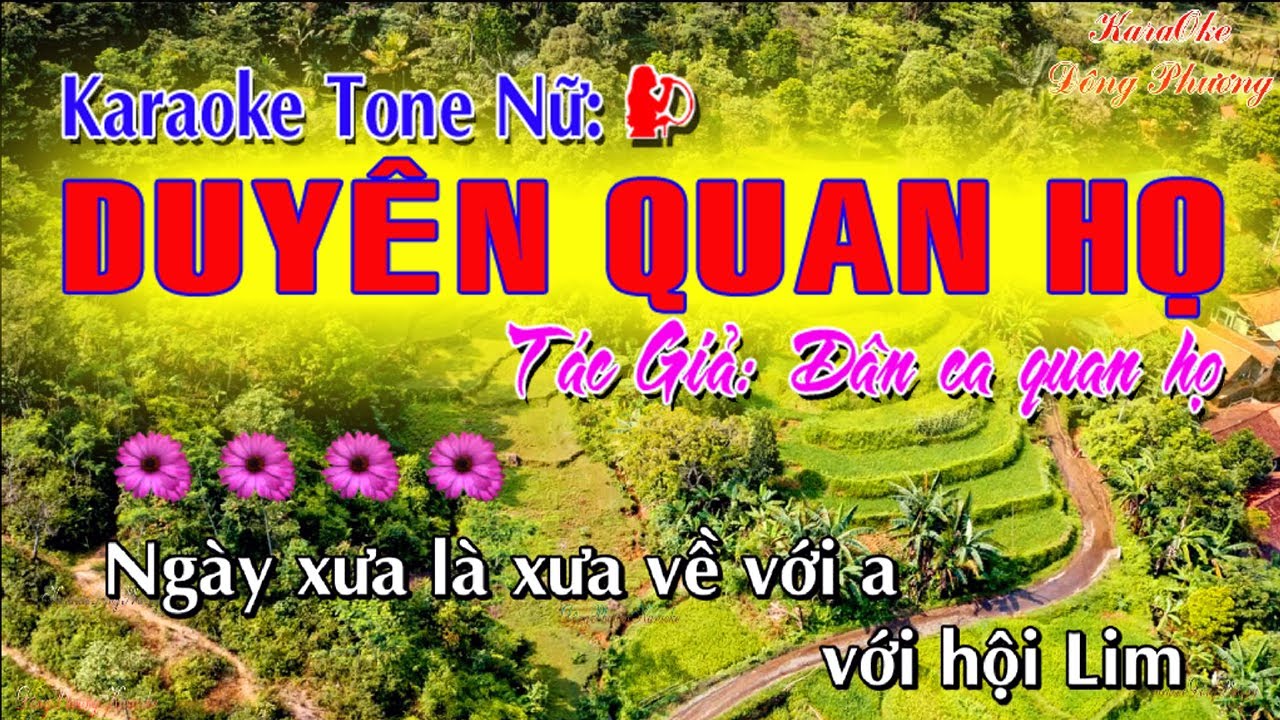 Duyên Quan Họ Karaoke Nhạc Sống (Tone Nữ) Dân Ca Quan Họ (điệu Còn Duyên)|| Karaoke Đông Phương