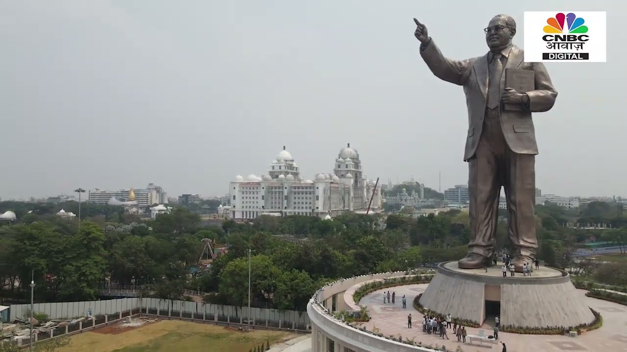 Statue of Equality : Telangana CM KCR unveils 125-ft-tall Ambedkar statue in Hyderabad | #shorts