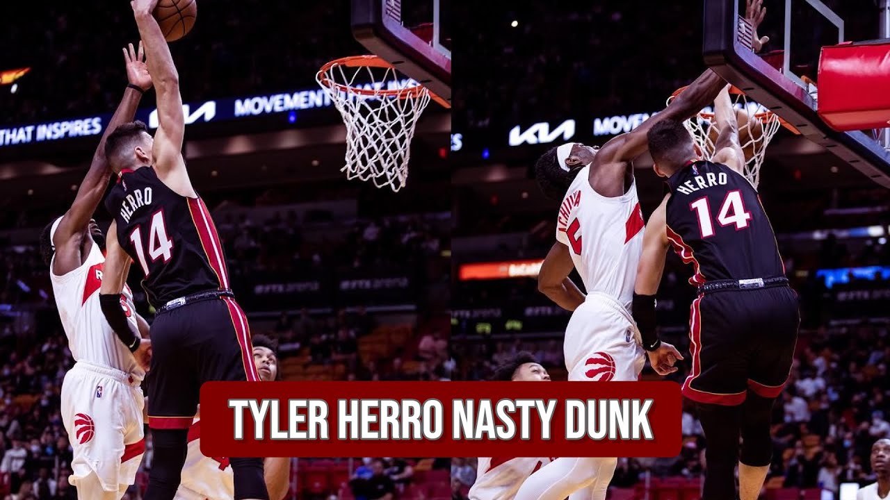 Tyler Herro NASTY Dunk vs. Raptors 
