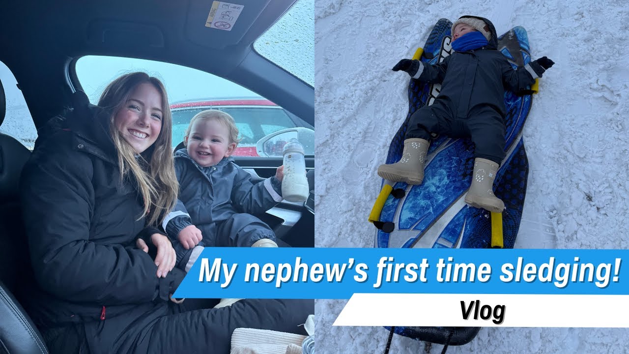 Впервые в жизни он в снегу!! 🥹