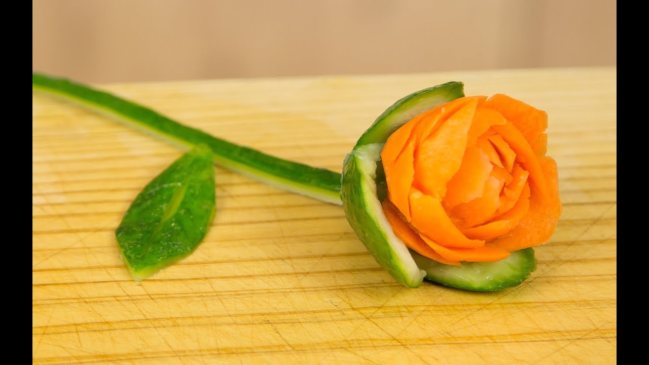 How to Make a Carrot Rose Garnish