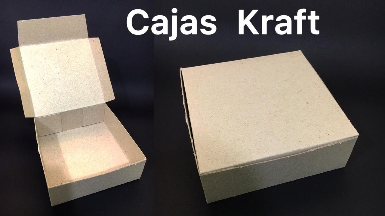 Caja cuadrada en carton KRAFT | Paso a paso