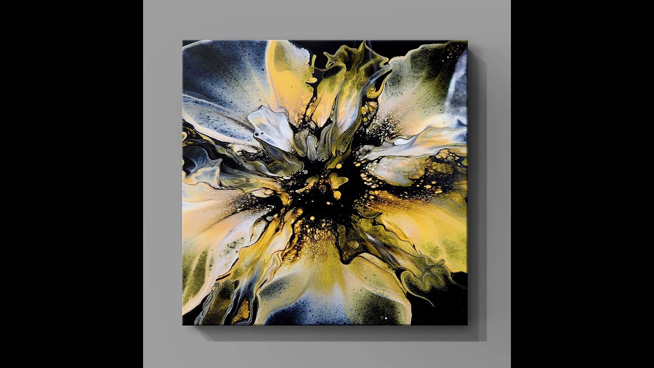 (747) TWO DUTCH BLOOM POUR PAINTINGS ON VINES! ACRYLIC POURING TECHNIQUE