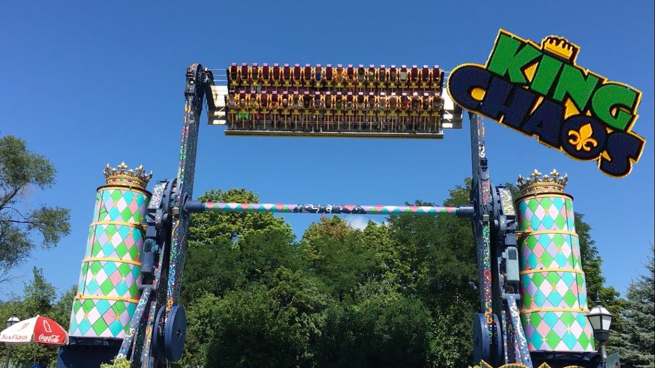 King Chaos Six Flags Great America | On-Ride and Off-Ride GoPro HD POV |