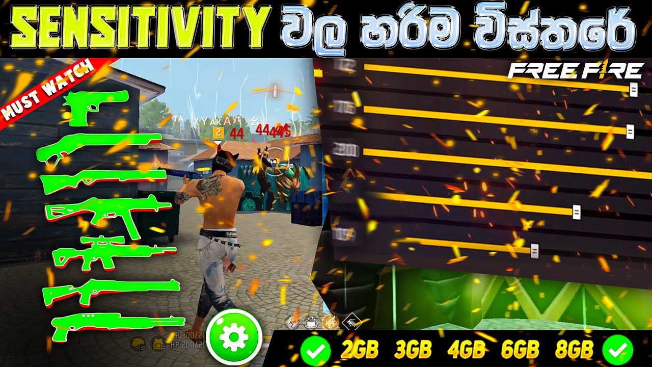 Free Fire Sensitivity Explane Sinhala 2025⚡| සෙන්සිටිව් ගැන හරිම විස්තරේ සිංහලෙන් ⚙️