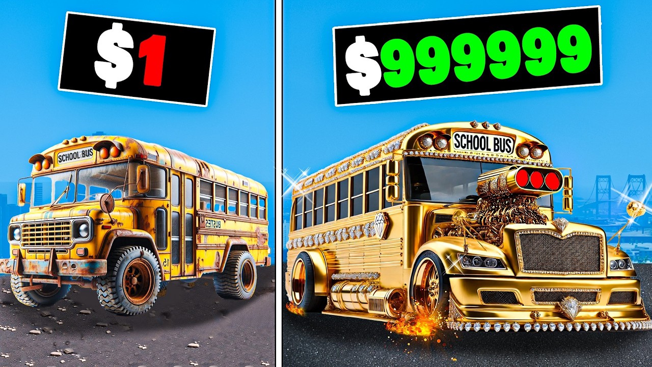 Школьный автобус стоимостью от 1 до 1 000 000 долларов в GTA 5