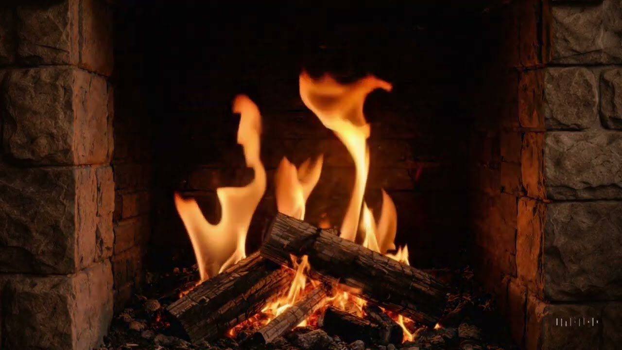 Quiet Fireplace Fire Sounds | Cozy Castle Interior Ambience | 1 Hour