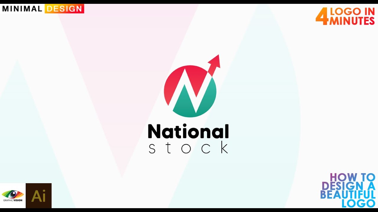 How to design simple and easy minimalist stock logo