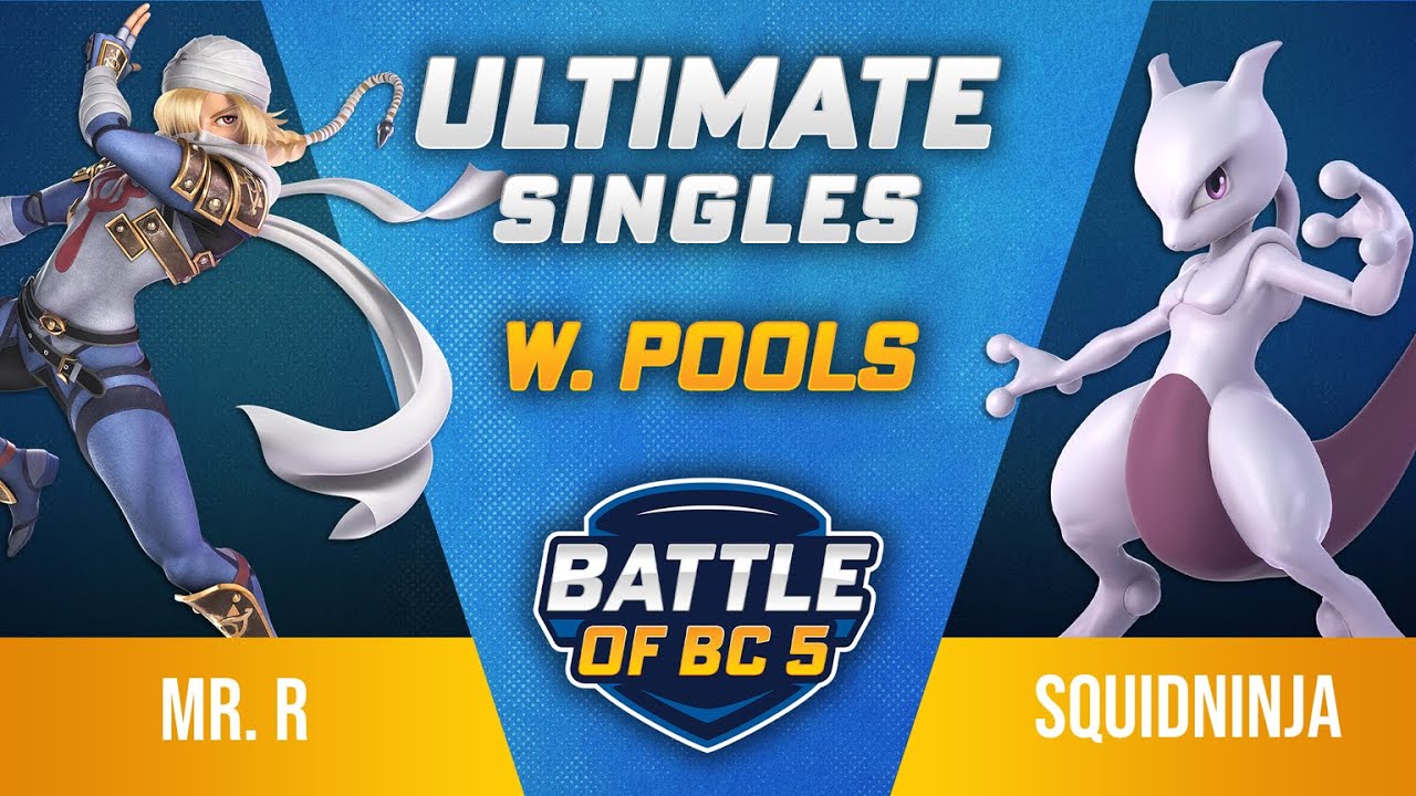 Mr. R (Sheik) vs SquidNinja (Mewtwo) - Ultimate Singles Winners Pools - Battle of BC 5