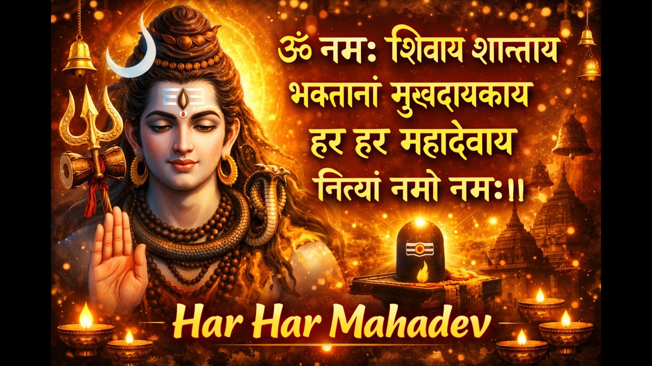 Powerful Shiva Mantra | ॐ नमः शिवाय शान्ताय | 108 Times Chanting
