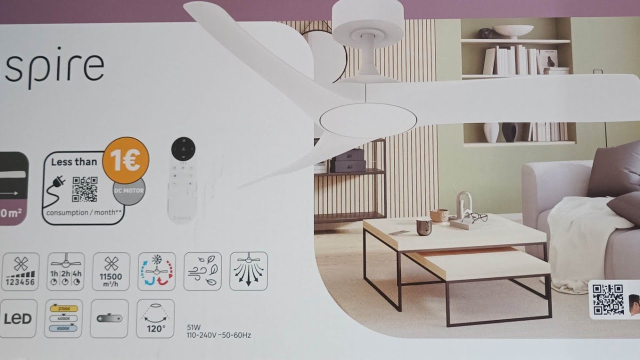 COMO MONTAR VENTILADOR DE TECHO INSPIRE ARUBA PLUS.