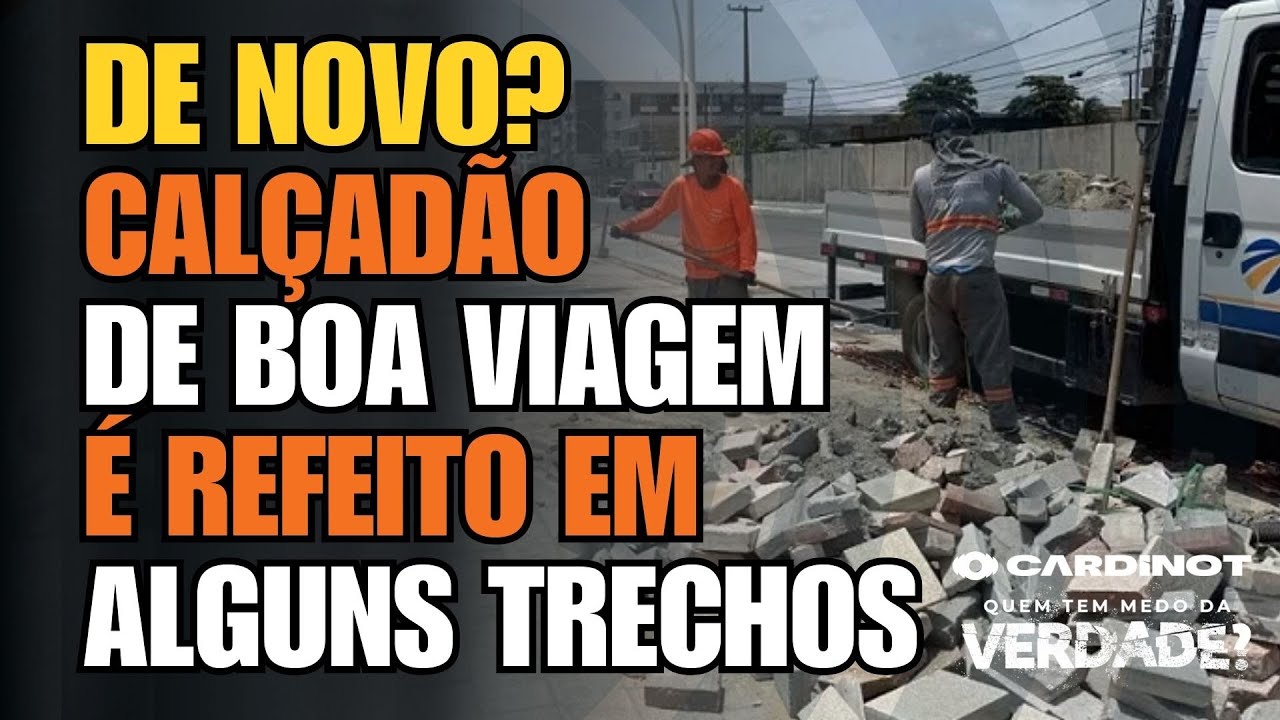FLAGRANTE: CALÇADÃO de BOA VIAGEM sendo DESFEITO após ser dado como PRONTO! CONFIRA AGORA