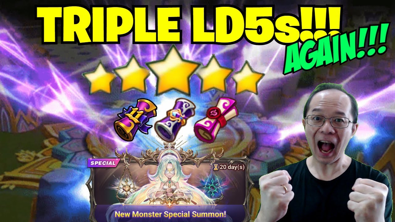 We got TRIPLE LD5s again???? Birthday Summons for Valtiel (Summoners War)