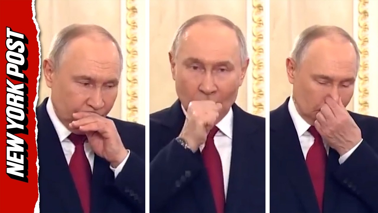 Putin Suffers Coughing Fit in Accidentally Published Video During Women's Day Address