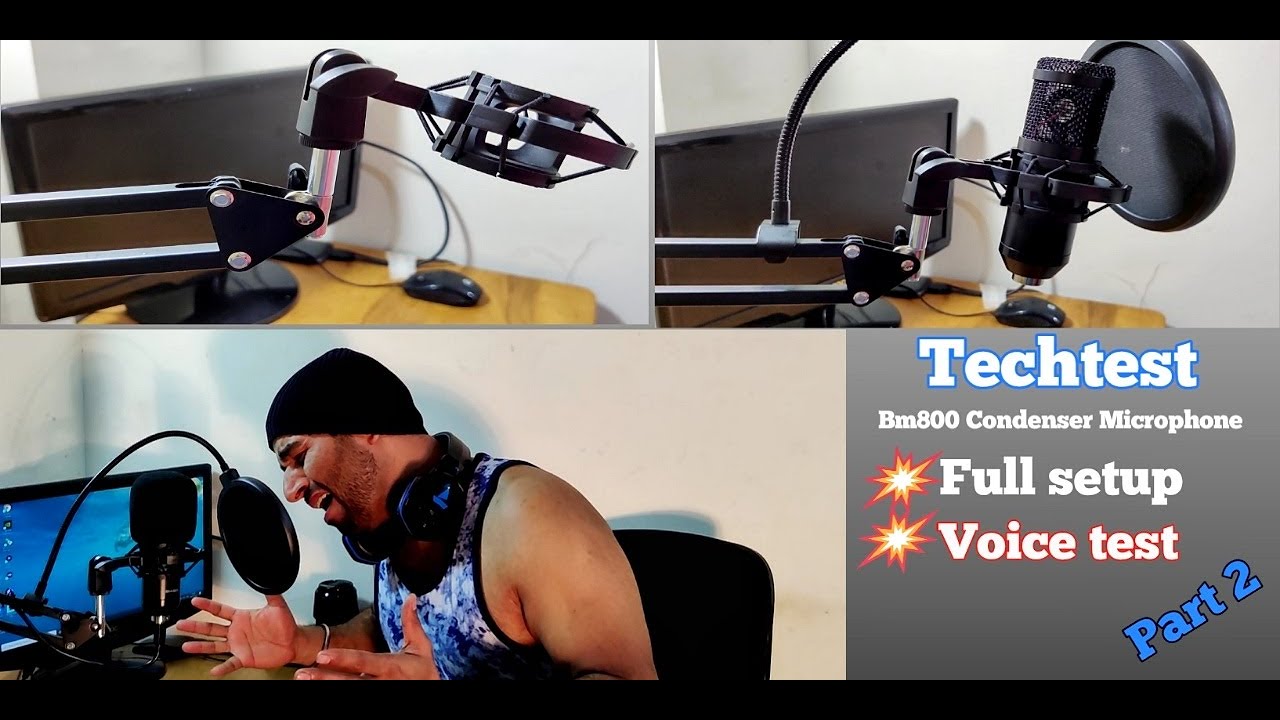 #Techtest Bm800 Condenser Microphone voice Testing Full setup review Part 2 | GtxHarry