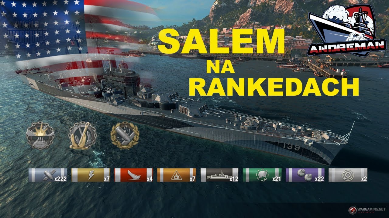 SALEM Amerykański krążownik Tier X na Rankedach World of warships (wows)