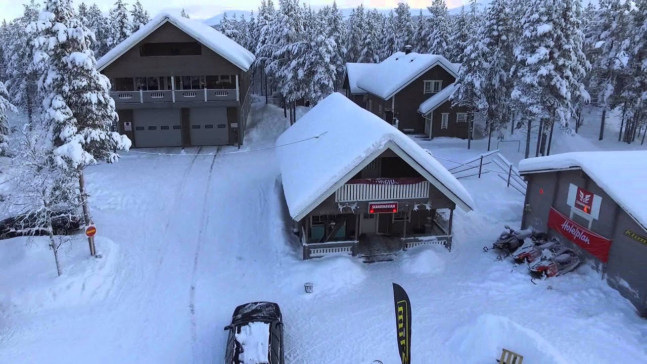 Äkäslompolo from the air (lapland winter 2016)