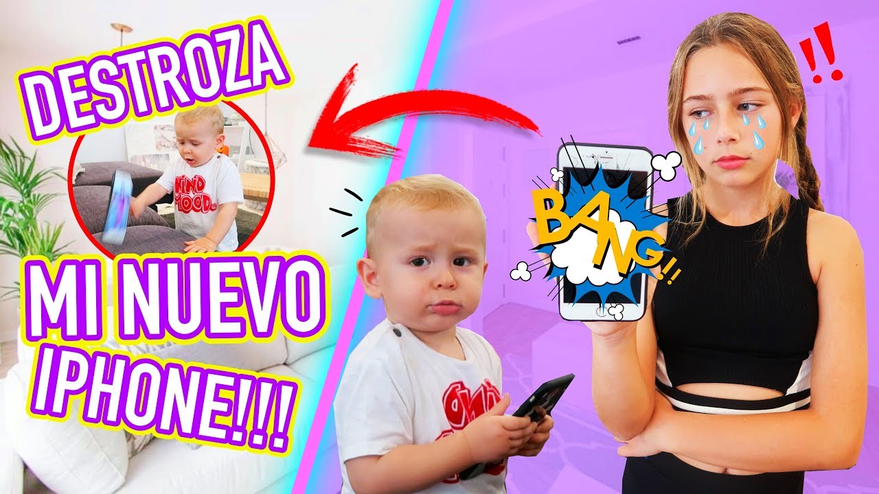 MI HERMANO me ROMPE mi IPHONE NUEVO y PASA ESTO!! 😰** REACCIÓN DE ELAIA AL VER SU MÓVIL ROTO **