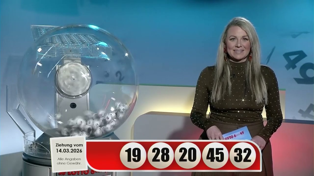 LOTTO 6aus49-Gewinnzahlen von Samstag, 14.03.2026