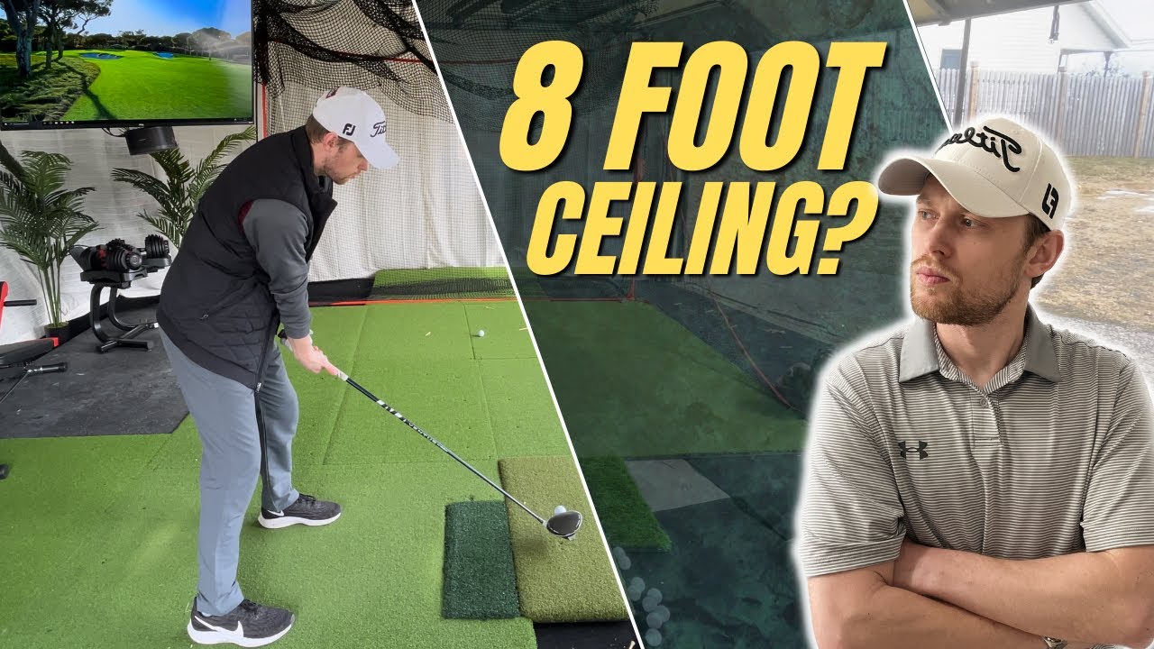 8' Ceiling? No Problem (kind of) - How I Play Golf in My Garage #golf