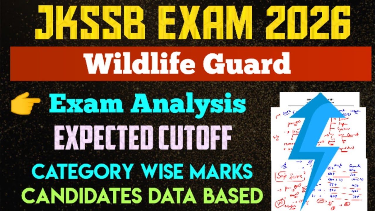 JKSSB WILDLIFE GUARD - Paper Analysis || Difficulty Level || Safe Score - JKSSB EXAMS