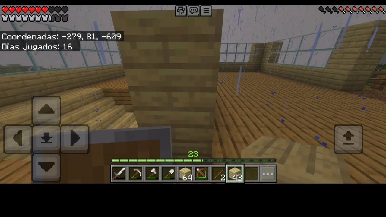 Intente seguir con lo de mi casa en minecraft pero ubieron problemillas
