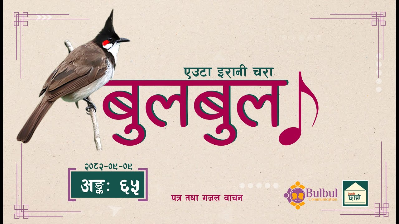 BULBUL 065 | बुलबुल - एउटा इरानी चरा || Audio Program || Achyut Ghimire Bulbul