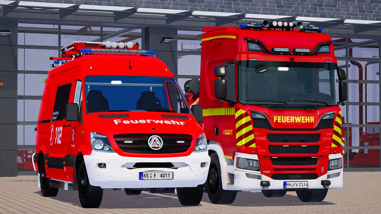 Emergency Call 112 - S&ouml;hrewald New Skins Swap Body Vehicle and Firefighter Responding! 4K
