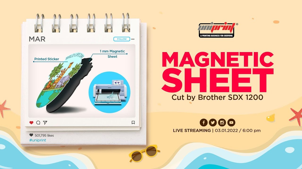 FB LIVESTREAMING: Magnetic Sheet cut by Brother SDX1200