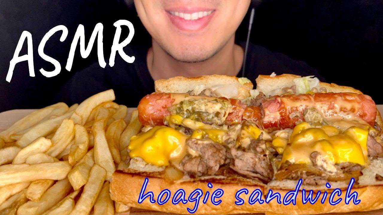 ASMR HOAGIE SANDWICH + STEAK FRIES | MUKBANG | EATING SOUNDS | EATING SHOW | JAE EATS ASMR