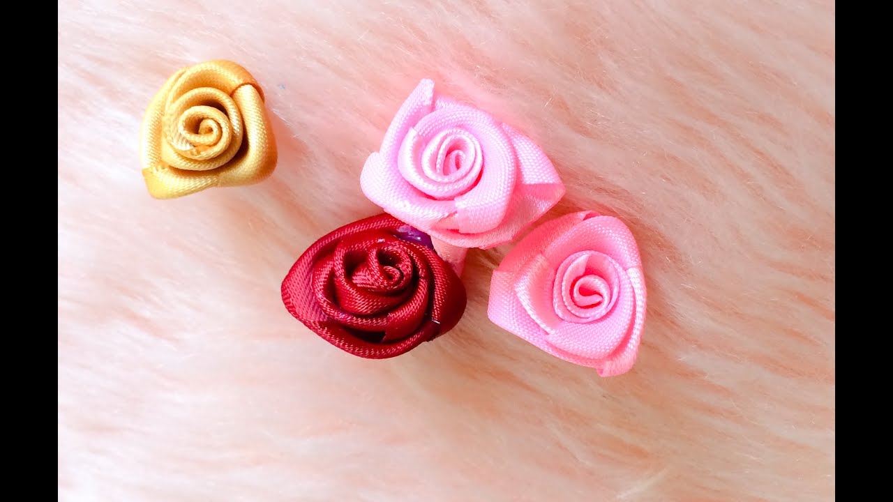 DIY: How to make a ribbon rose by hot glue gun, quick and easy.