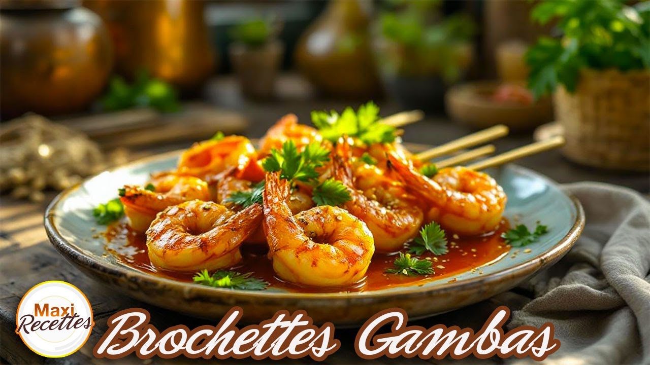 Brochettes de Gambas façon Thaï Recette Facile et Rapide
