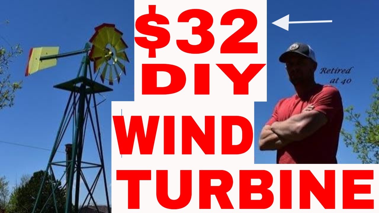 Самодельная ветряная турбина за 32 доллара!!!💰#diywindturbine