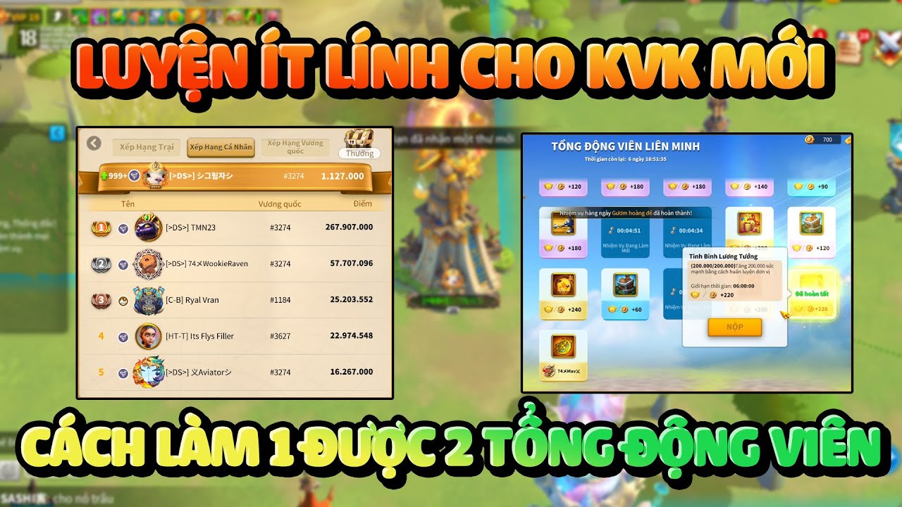 Cập Nhật Tình Hình Pre KvK Rok F2P - Mẹo Làm Tổng Động Viên Tiết Kiệm Nhiều Điểm Rise of Kingdoms