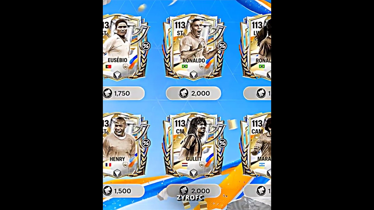 Anniversary event Icons 🐐 #fcmobileid #fifamobile #ea #footballgame #fifa #football #pack #easports