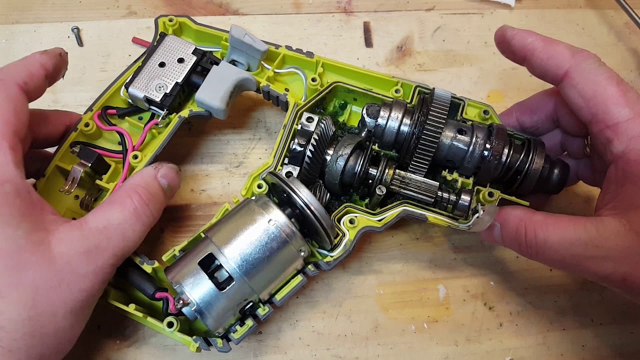 RYOBI R18SDS/P222 Wymiana silnika/Motor replacement