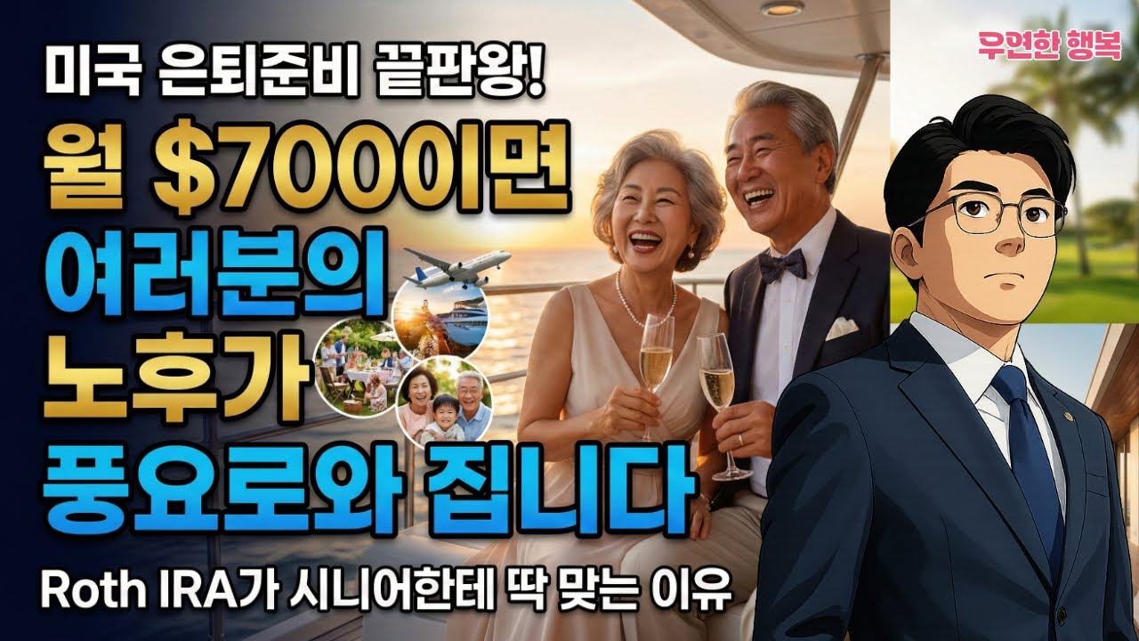 🇺🇸 미국 은퇴준비 끝판왕! 월 $700이면 여러분의 노후가 풍요로와 집니다 Roth IRA가 시니어한테 딱 맞는 이유