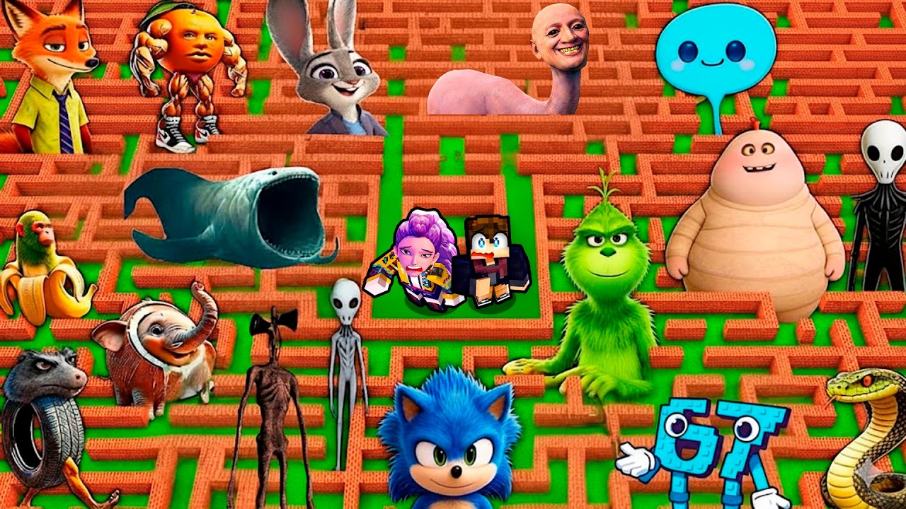 IMPOSSIBLE de SORTIR de ce LABYRINTHE de MONSTRE sur Minecraft ! ( We Swam Too Far , Sonic , 67 ...)