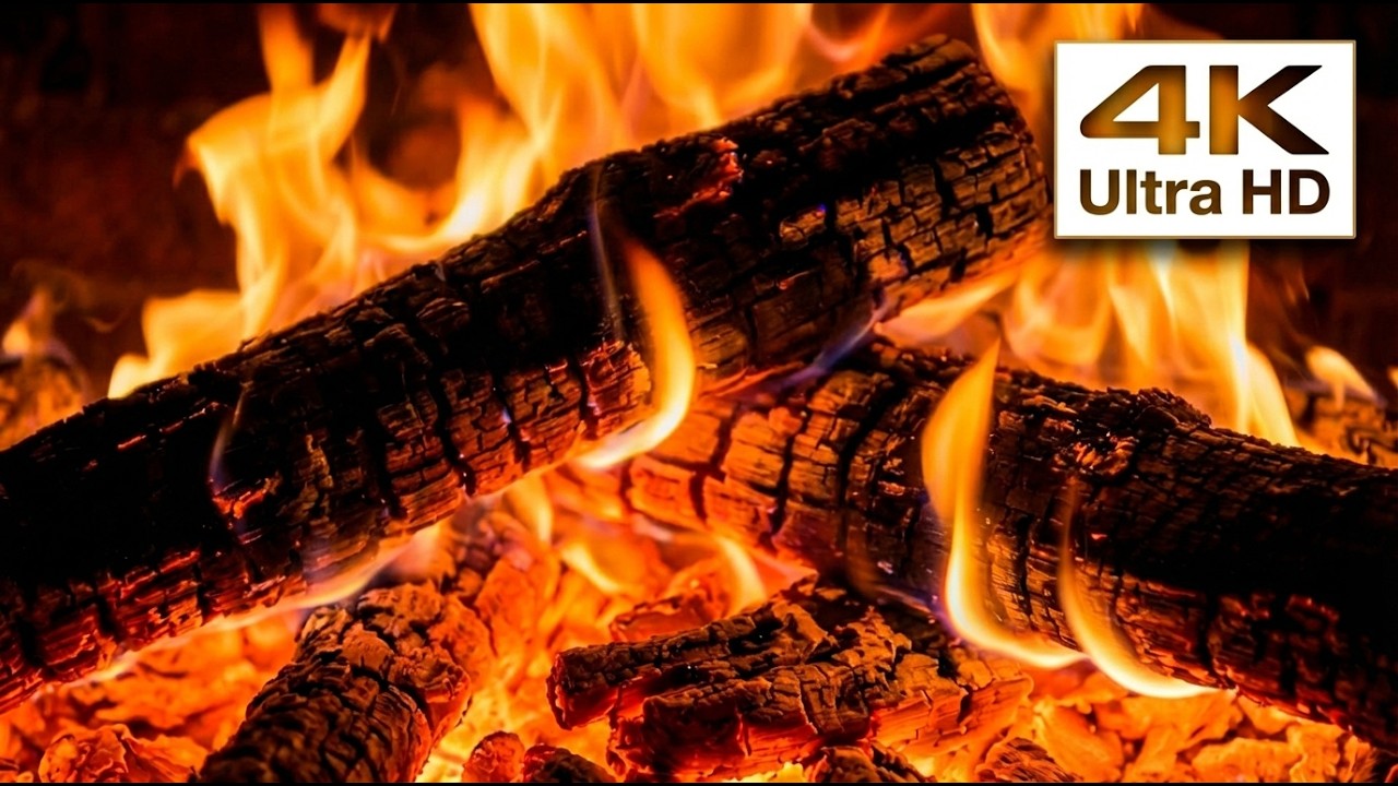 Cozy Fireplace Night 🔥 Crackling Fire Sounds for Deep Sleep