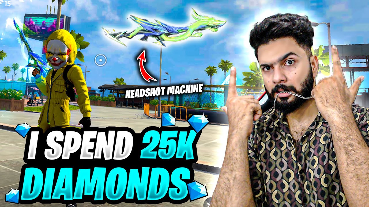 I Spent My 25k  Diamonds 😲 Headshot Machine | Full Upgrade Review In BR Rank