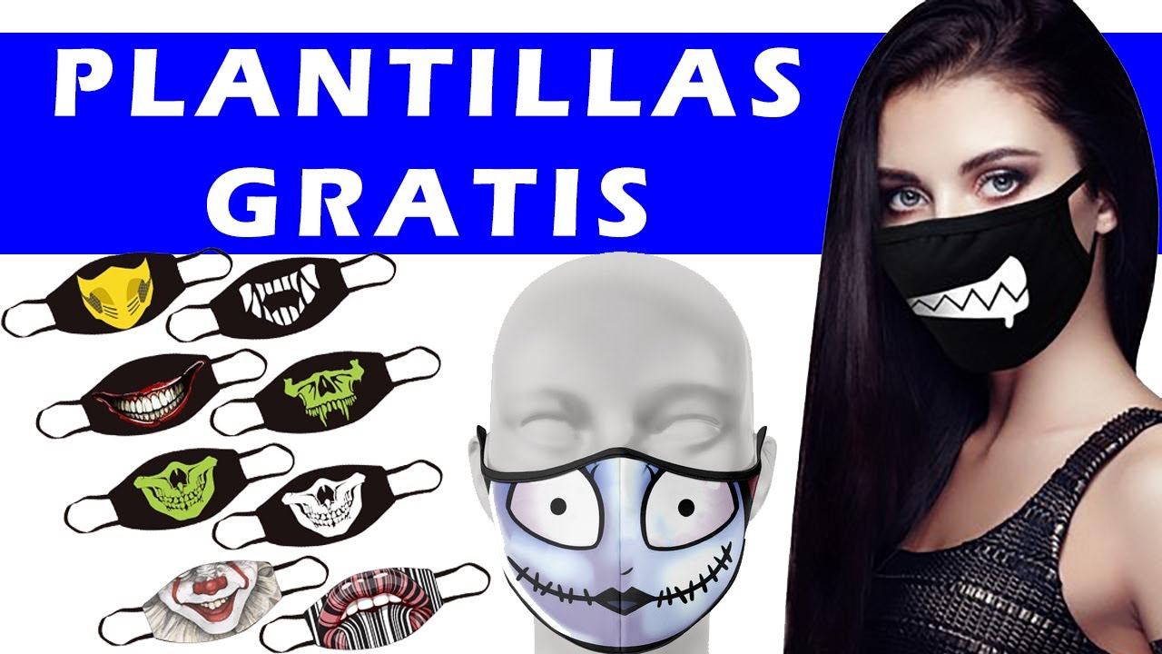 ▶️ Los MEJORES dise&ntilde;os para TAPABOCAS - CUBREBOCAS - BARBIJOS // Plantillas  TOTALMENTE GRATIS! 2
