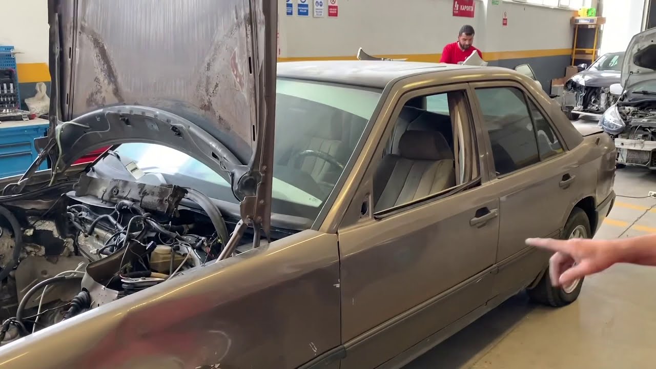 Kullanılamaz Haldeki Mercedes W124 230E Aracı Restorasyon Yapıp Amg Görünümlü Yapacağız