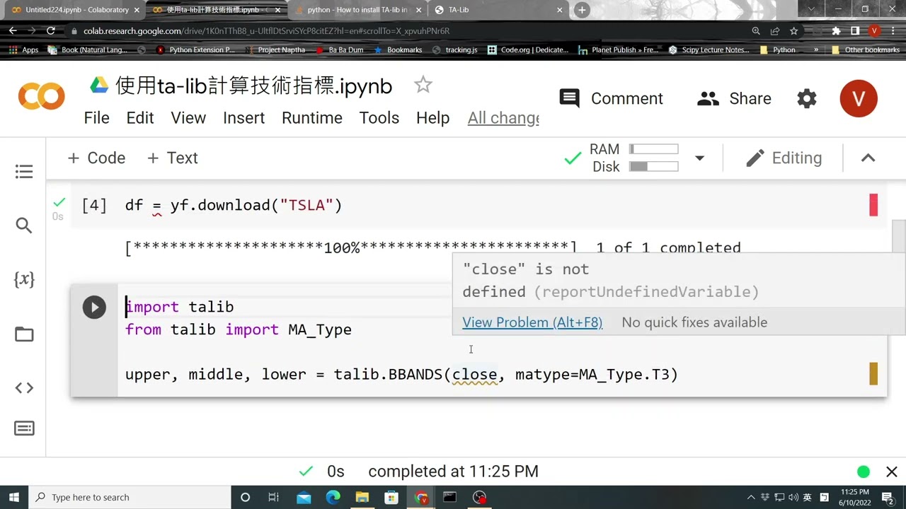 使用ta-lib計算技術指標 (2022-06-10 23:21:53)